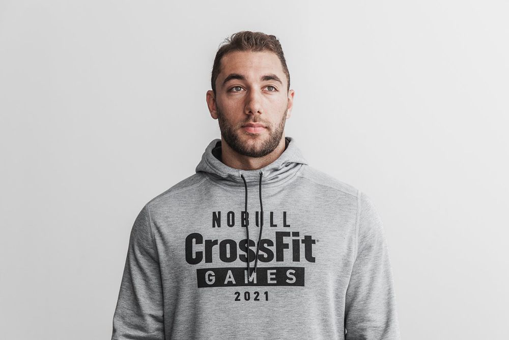 Sweat À Capuche NOBULL Homme Grise - NOBULL Crossfit Games® 2021,France (9548-IBFAL)